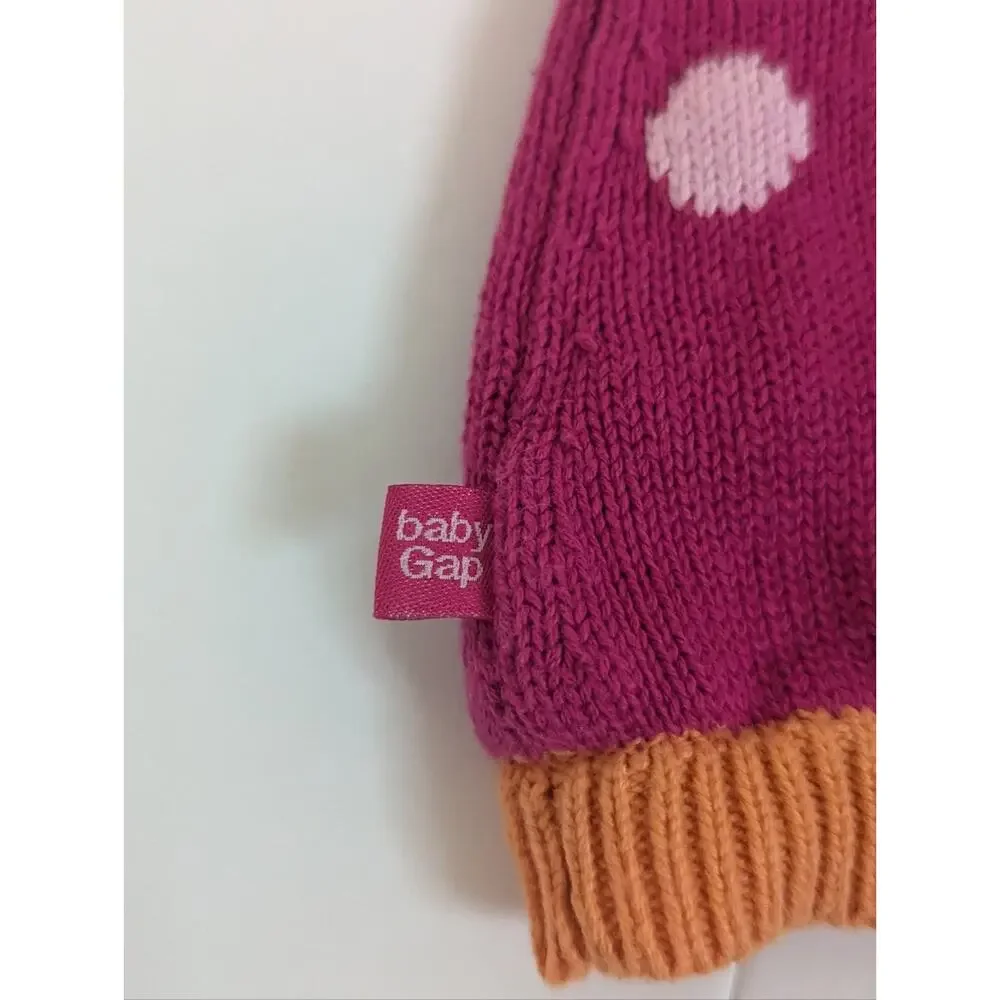 Baby Gap Hat 6-12m Girls Pink Polka Dot